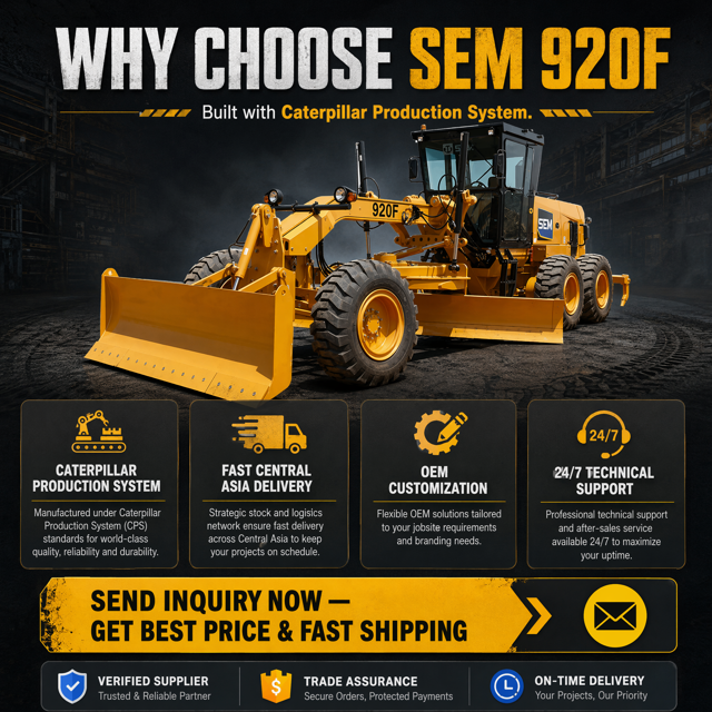 SEM920F F-Serie Tier 2 Motorgrader, SDEC Motor PPPC Load-sensing Hydraulische Weggrader