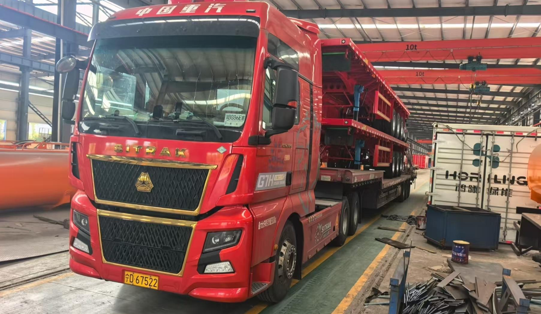 Fabriek Custom 12,5 meter 3-assige rechte balk platbed half-trailer zware container vracht transport trailer te koop